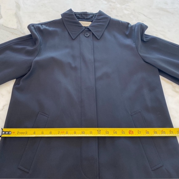 CALVIN KLEIN COLLECTION LIGHTWEIGHT SILK COAT 6 - Picture 11 of 16